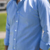 Camisa oxford báxica azul cielo FOR2783 — vista posterior