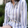 Camisa de rayas beige FOR2800 — vista posterior