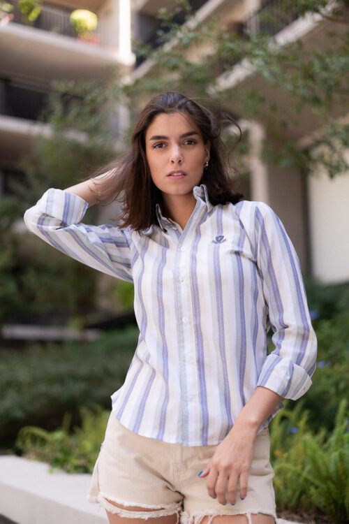 Camisa de rayas beige | FOR2800