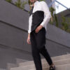 Camisa de combinaciones blanco y negro FOR2792 — vista lateral