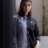 Camisa de combinaciones y rayas negro y blanco FOR2812 — detalle