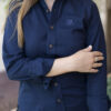 Camisa básica azul marino FOR2825 — detalle