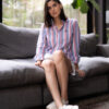 Camisa de rayas rojas FOR2850 — detalle
