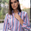 Camisa de rayas rojas FOR2850 — vista lateral