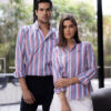 Camisa de rayas rojas EQ465 — vista frontal