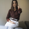 Camisa de franela shedrón FOR2840 — detalle