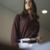 Camisa de franela shedrón FOR2840 — vista posterior