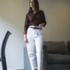 Camisa de franela shedrón FOR2840 — en modelo