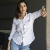 Camisa de franela blanco FOR2853 — vista lateral