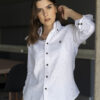 Camisa de franela blanco FOR2853 — vista posterior