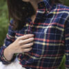 Camisa de franela de cuadros multicolor FOR2836 — vista frontal