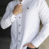 Camisa de franela blanco FOR2847 — vista lateral