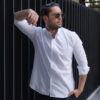 Camisa básica blanca FOR2869 — vista lateral