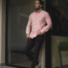 Camisa básica naranja oxford FOR2870 — detalle