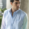 Camisa de combinaciones azul cielo, menta y rosa FOR2875 — detalle