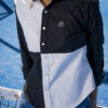 Camisa de combinaciones blanco y negro FOR2907 — vista posterior