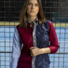 Camisa de combinaciones marino, vino y azul cielo FOR2905 — vista frontal