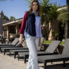 Camisa de combinaciones cielo, marino y vino FOR2903 — detalle