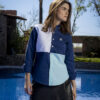 Camisa de combinaciones marino, menta y blanco FOR2911 — vista lateral