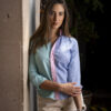 Camisa de combinaciones azul cielo, menta y rosa FOR2935 — vista lateral