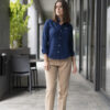 Camisa de cuadros azul marino FOR2889 — vista posterior