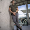 Playera polo verde militar POL0006 — vista posterior