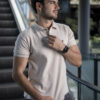 Playera polo beige POL0007 — detalle