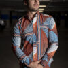 Camisa de estampados de multirrayas FOR2957 — vista lateral