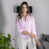 Camisa básica rosa oxford FOR2984 — vista lateral