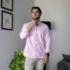 Camisa básica rosa oxford FOR2983 — detalle
