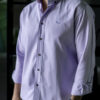 Camisa básica lila FOR2979 — vista frontal