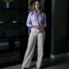 Camisa básica lila FOR2980 — detalle