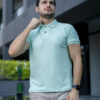 Playera polo menta POL0011 — detalle