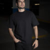 Playera oversize negra OV0001 — vista frontal