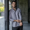 Camisa básica gris oxford FOR2985 — detalle