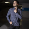 Camisa de estampados de aros azules FOR2959 — vista posterior