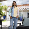 Camisa de combinaciones amarillo, azul, menta y rosa FOR2992 — detalle