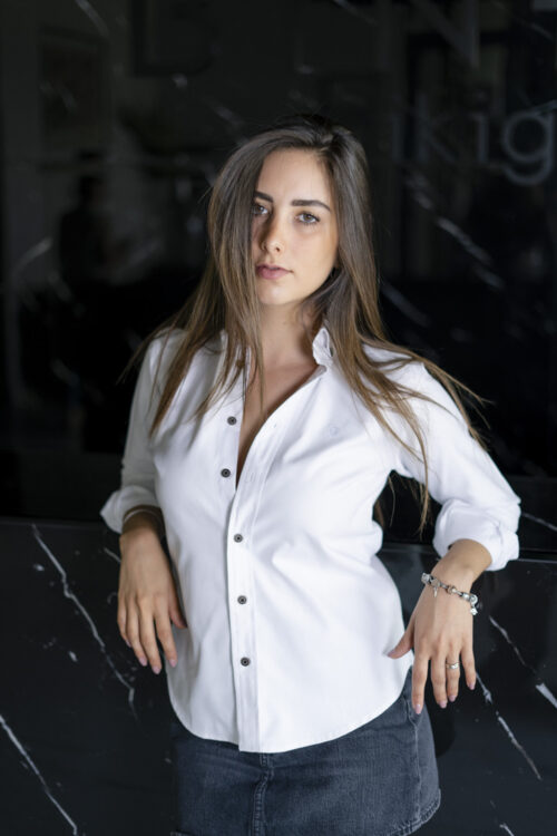Alternative view of Camisa básica color blanco | FOR2524