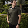 Playera polo elite verde y marino POL0015 — detalle