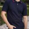 Playera polo elite marino y rojo POL0014 — vista frontal