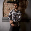 Camisa de estampados de arte FOR2947 — vista lateral