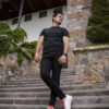 Playera de punto negra PT0001 — detalle