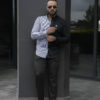 Camisa de combinaciones de rayas blanco y negro FOR3021 — detalle