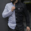 Camisa de combinaciones de rayas blanco y negro FOR3021 — vista frontal