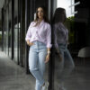Camisa básica rosa oxford FOR3010 — detalle