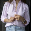 Camisa básica rosa oxford FOR3010 — vista posterior