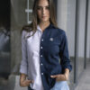 Camisa de combinaciones gris y marino FOR3026 — vista posterior