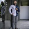 Camisa de combinaciones gris y marino FOR3025 — detalle