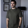 Playera oversize verde militar OV0004 — vista frontal