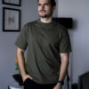 Playera oversize verde militar OV0004 — detalle